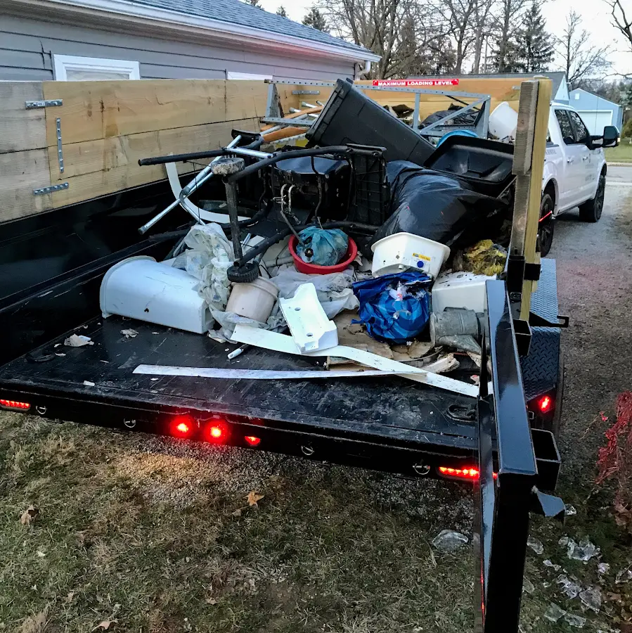 Roll-off dumpster delivered to a residential driveway in Doylestown